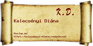 Kelecsényi Diána névjegykártya