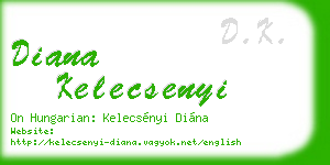 diana kelecsenyi business card